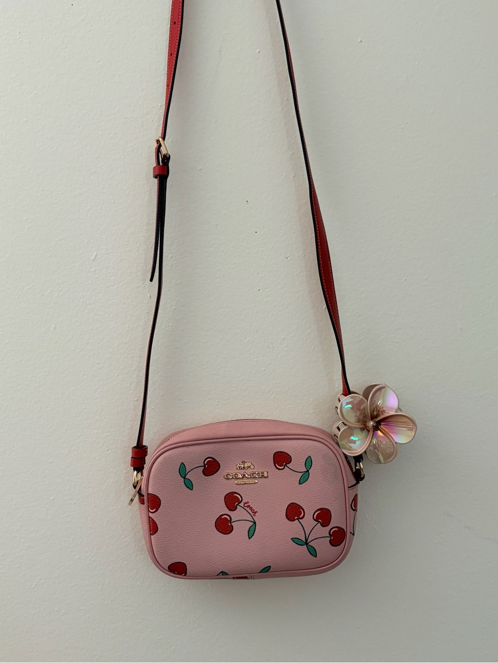 Coach Jamie Pink Cherry Crossbody Camera Bag - Picture 2 of 6